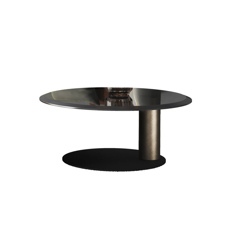 Mid-Century Modern Round Coffee Table Metal Cocktail Table in Distressed Finish Clearhalo 'Coffee & Accent Tables' 'Coffee Tables' 'coffee_tables' 'furn' 'furn_coffee_tables' 'Furniture' 'Living Room Furniture' 5311256