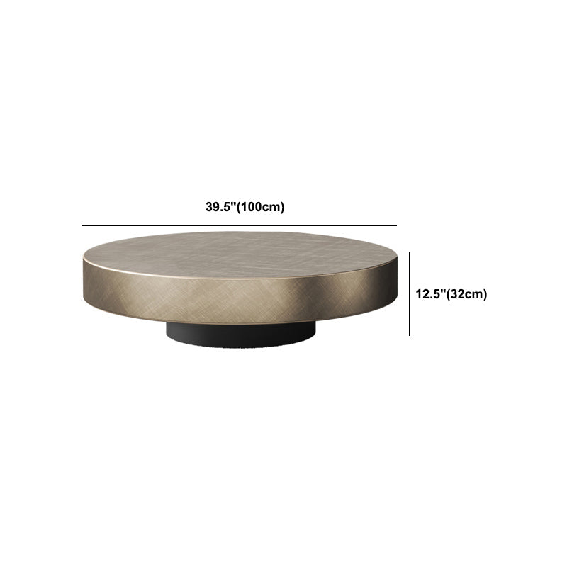 Mid-Century Modern Round Coffee Table Metal Cocktail Table in Distressed Finish Clearhalo 'Coffee & Accent Tables' 'Coffee Tables' 'coffee_tables' 'furn' 'furn_coffee_tables' 'Furniture' 'Living Room Furniture' 5311260