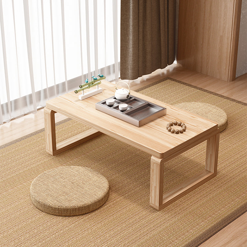 Sled Wooden Coffee Table Nordic Rectangular Single Cocktail Table, 15.75" D x 15.75" H 24"L x 16"W x 16"H Natural Clearhalo 'Coffee & Accent Tables' 'Coffee Tables' 'coffee_tables' 'furn' 'furn_coffee_tables' 'Furniture' 'Living Room Furniture' 5311301