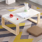 Sled Wooden Coffee Table Nordic Rectangular Single Cocktail Table, 15.75" D x 15.75" H 39.5"L x 16"W x 16"H White Clearhalo 'Coffee & Accent Tables' 'Coffee Tables' 'coffee_tables' 'furn' 'furn_coffee_tables' 'Furniture' 'Living Room Furniture' 5311302