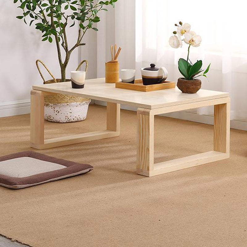 Sled Wooden Coffee Table Nordic Rectangular Single Cocktail Table, 15.75" D x 15.75" H Clearhalo 'Coffee & Accent Tables' 'Coffee Tables' 'coffee_tables' 'furn' 'furn_coffee_tables' 'Furniture' 'Living Room Furniture' 5311303