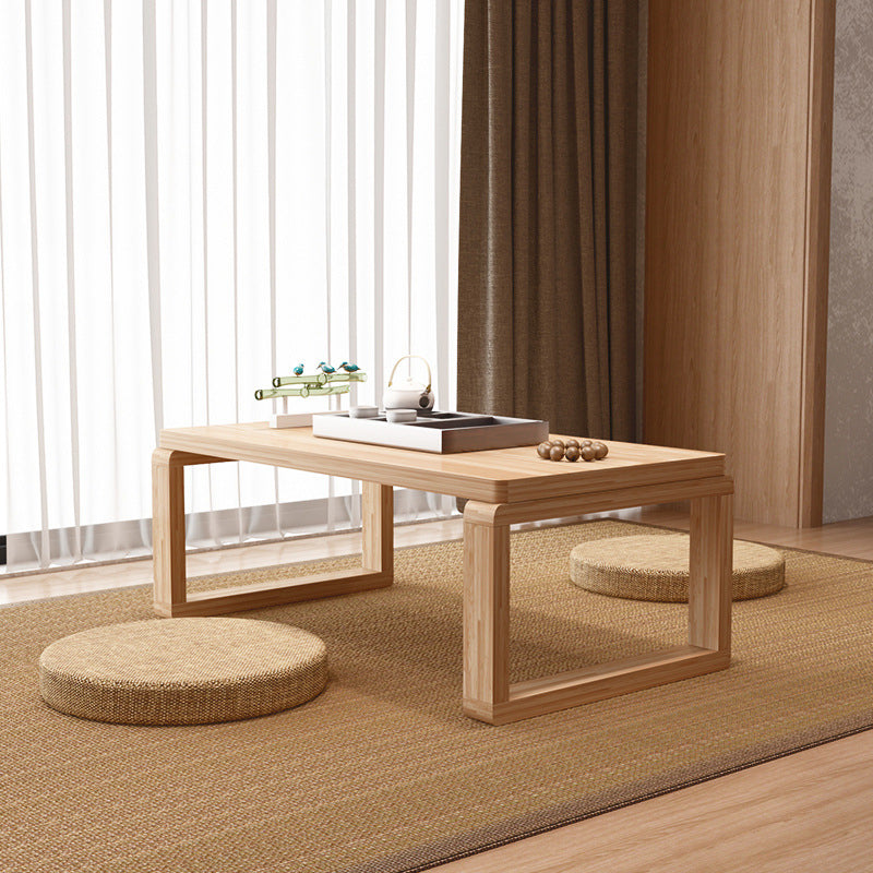 Sled Wooden Coffee Table Nordic Rectangular Single Cocktail Table, 15.75" D x 15.75" H Clearhalo 'Coffee & Accent Tables' 'Coffee Tables' 'coffee_tables' 'furn' 'furn_coffee_tables' 'Furniture' 'Living Room Furniture' 5311304