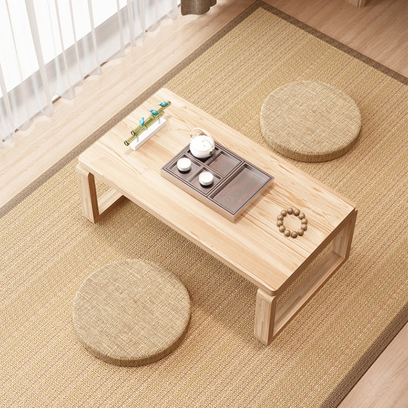 Sled Wooden Coffee Table Nordic Rectangular Single Cocktail Table, 15.75" D x 15.75" H Clearhalo 'Coffee & Accent Tables' 'Coffee Tables' 'coffee_tables' 'furn' 'furn_coffee_tables' 'Furniture' 'Living Room Furniture' 5311314