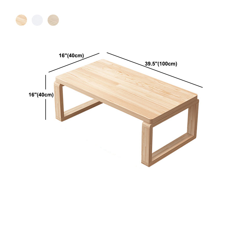 Sled Wooden Coffee Table Nordic Rectangular Single Cocktail Table, 15.75" D x 15.75" H Clearhalo 'Coffee & Accent Tables' 'Coffee Tables' 'coffee_tables' 'furn' 'furn_coffee_tables' 'Furniture' 'Living Room Furniture' 5311318