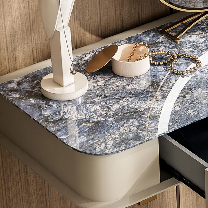 29,53 "hoher Waschtisch mit Stuhl, 2 Schubladen Make -up -Eitelkeitsverkederstisch