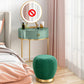 Tavolo da toeletta da toeletta per trucco bianco/verde con cassetto 19,68 "W x 29.52" H