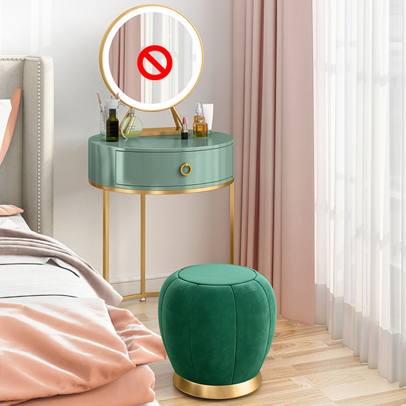 Tavolo da toeletta da toeletta per trucco bianco/verde con cassetto 19,68 "W x 29.52" H