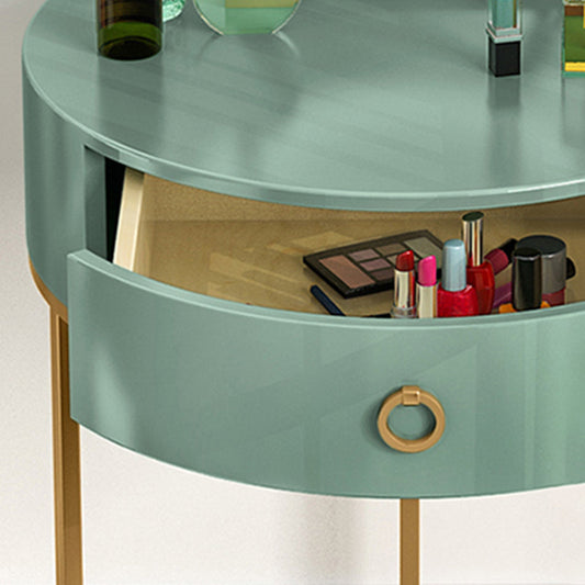Tavolo da toeletta da toeletta per trucco bianco/verde con cassetto 19,68 "W x 29.52" H