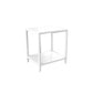 Modern Style with Storage Rack White/black Metal Iron Nightstand 16"L x 12"W x 20"H White Clearhalo 'Bedroom Furniture' 'furn' 'furn_night_stand' 'Furniture' 'night_stand' 'Nightstands' 5311447