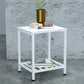 Modern Style with Storage Rack White/black Metal Iron Nightstand 16"L x 14"W x 20"H White Clearhalo 'Bedroom Furniture' 'furn' 'furn_night_stand' 'Furniture' 'night_stand' 'Nightstands' 5311450