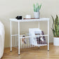 Modern Style with Storage Rack White/black Metal Iron Nightstand 24"L x 12"W x 22"H White Clearhalo 'Bedroom Furniture' 'furn' 'furn_night_stand' 'Furniture' 'night_stand' 'Nightstands' 5311454