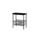 Modern Style with Storage Rack White/black Metal Iron Nightstand Clearhalo 'Bedroom Furniture' 'furn' 'furn_night_stand' 'Furniture' 'night_stand' 'Nightstands' 5311457
