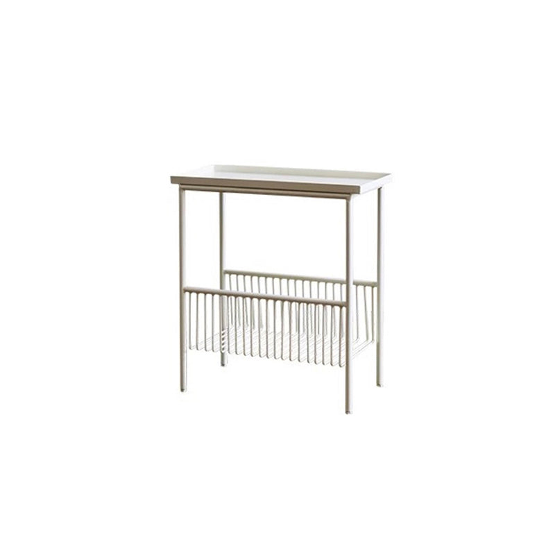 Modern Style with Storage Rack White/black Metal Iron Nightstand Clearhalo 'Bedroom Furniture' 'furn' 'furn_night_stand' 'Furniture' 'night_stand' 'Nightstands' 5311458