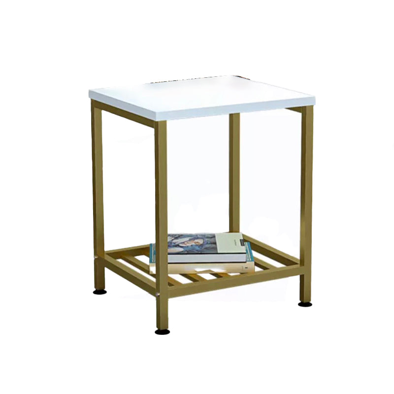 Modern Style with Storage Rack White/black Metal Iron Nightstand Clearhalo 'Bedroom Furniture' 'furn' 'furn_night_stand' 'Furniture' 'night_stand' 'Nightstands' 5311459