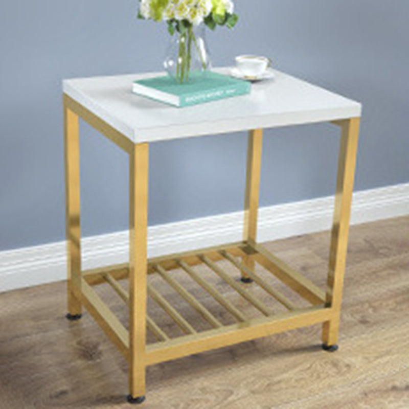 Modern Style with Storage Rack White/black Metal Iron Nightstand Clearhalo 'Bedroom Furniture' 'furn' 'furn_night_stand' 'Furniture' 'night_stand' 'Nightstands' 5311461