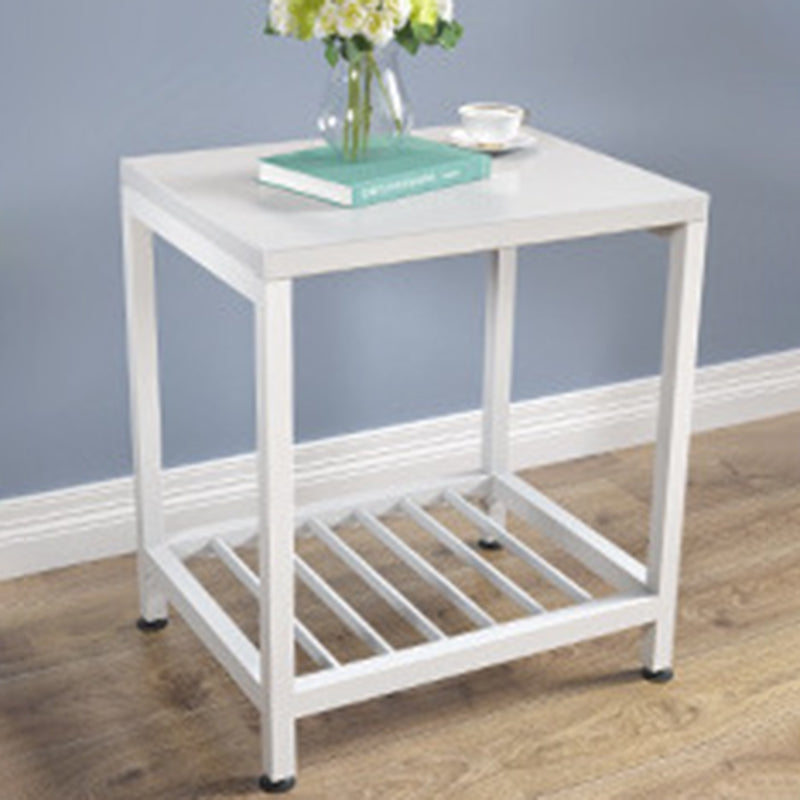 Modern Style with Storage Rack White/black Metal Iron Nightstand Clearhalo 'Bedroom Furniture' 'furn' 'furn_night_stand' 'Furniture' 'night_stand' 'Nightstands' 5311465