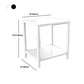 Modern Style with Storage Rack White/black Metal Iron Nightstand Clearhalo 'Bedroom Furniture' 'furn' 'furn_night_stand' 'Furniture' 'night_stand' 'Nightstands' 5311467