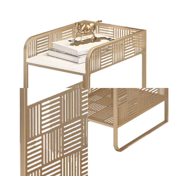 Comodino bianco/trasparente/nero in metallo in metallo in metallo oro/nero