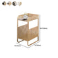 White/Transparent/black Top Metal Iron Gold/black Foot Nightstand