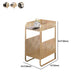 White/Transparent/black Top Metal Iron Gold/black Foot Nightstand