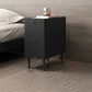 Modern Style Leather Polychromatic Choice of Black Cabinet Leg Nightstand Black Clearhalo 'Bedroom Furniture' 'furn' 'furn_night_stand' 'Furniture' 'night_stand' 'Nightstands' 5311512