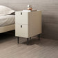 Modern Style Leather Polychromatic Choice of Black Cabinet Leg Nightstand Off-White Clearhalo 'Bedroom Furniture' 'furn' 'furn_night_stand' 'Furniture' 'night_stand' 'Nightstands' 5311514