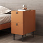 Modern Style Leather Polychromatic Choice of Black Cabinet Leg Nightstand Orange Clearhalo 'Bedroom Furniture' 'furn' 'furn_night_stand' 'Furniture' 'night_stand' 'Nightstands' 5311515