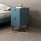 Modern Style Leather Polychromatic Choice of Black Cabinet Leg Nightstand Sky Blue Clearhalo 'Bedroom Furniture' 'furn' 'furn_night_stand' 'Furniture' 'night_stand' 'Nightstands' 5311526
