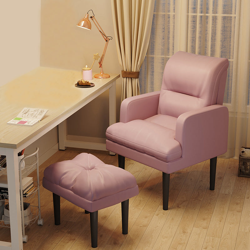 Chaise en cuir fausse 25,9 "L x 25,9" W x 37,4 "H Armes incluses pour salon pour le salon