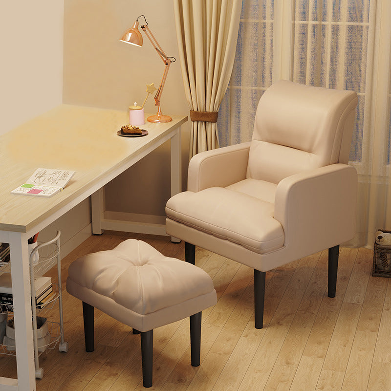 Chaise en cuir fausse 25,9 "L x 25,9" W x 37,4 "H Armes incluses pour salon pour le salon