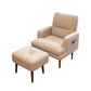 Chaise en cuir fausse 25,9 "L x 25,9" W x 37,4 "H Armes incluses pour salon pour le salon