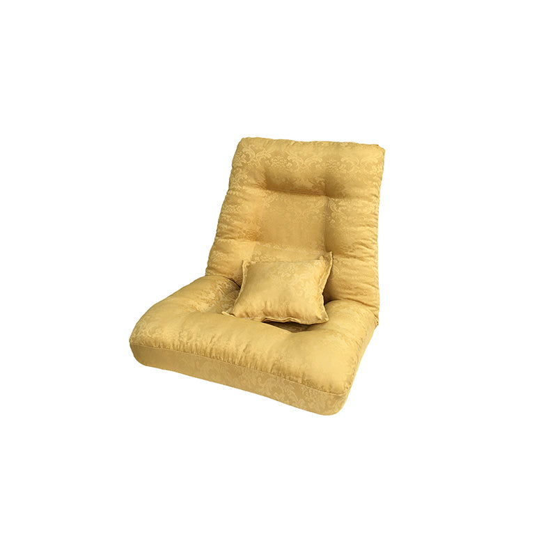 Fabric Convertible Chair 25.5" L x 25.5" W x 25.5" H Armless Chair for Living Room Yellow Clearhalo 'Accent Chairs' 'accent_chairs' 'Chairs & Seating' 'furn' 'furn_accent_chairs' 'Furniture' 'Living Room Furniture' 5311765