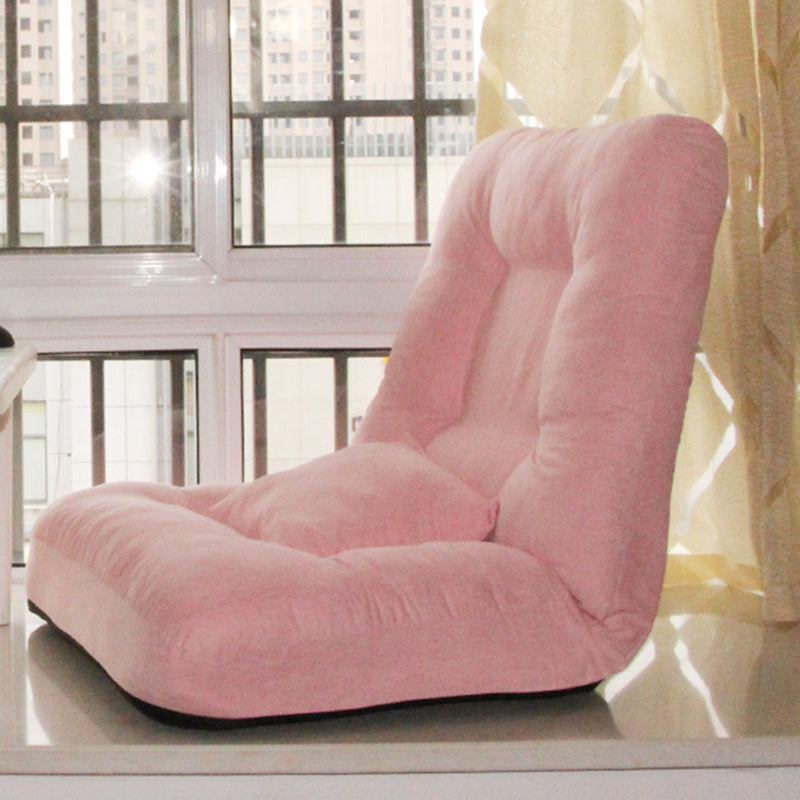 Fabric Convertible Chair 25.5" L x 25.5" W x 25.5" H Armless Chair for Living Room Pink Clearhalo 'Accent Chairs' 'accent_chairs' 'Chairs & Seating' 'furn' 'furn_accent_chairs' 'Furniture' 'Living Room Furniture' 5311769