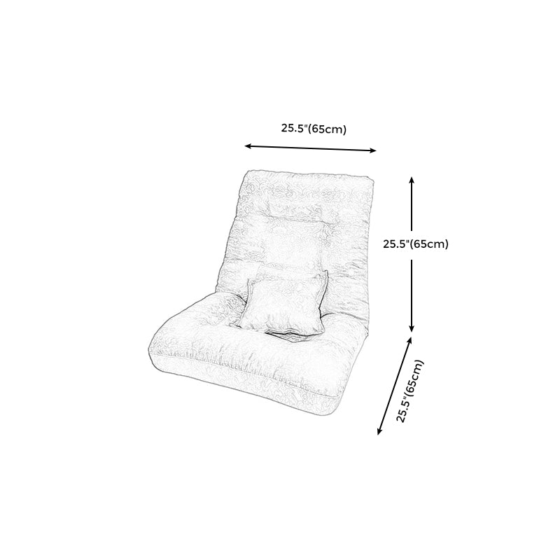 Fabric Convertible Chair 25.5" L x 25.5" W x 25.5" H Armless Chair for Living Room Clearhalo 'Accent Chairs' 'accent_chairs' 'Chairs & Seating' 'furn' 'furn_accent_chairs' 'Furniture' 'Living Room Furniture' 5311775