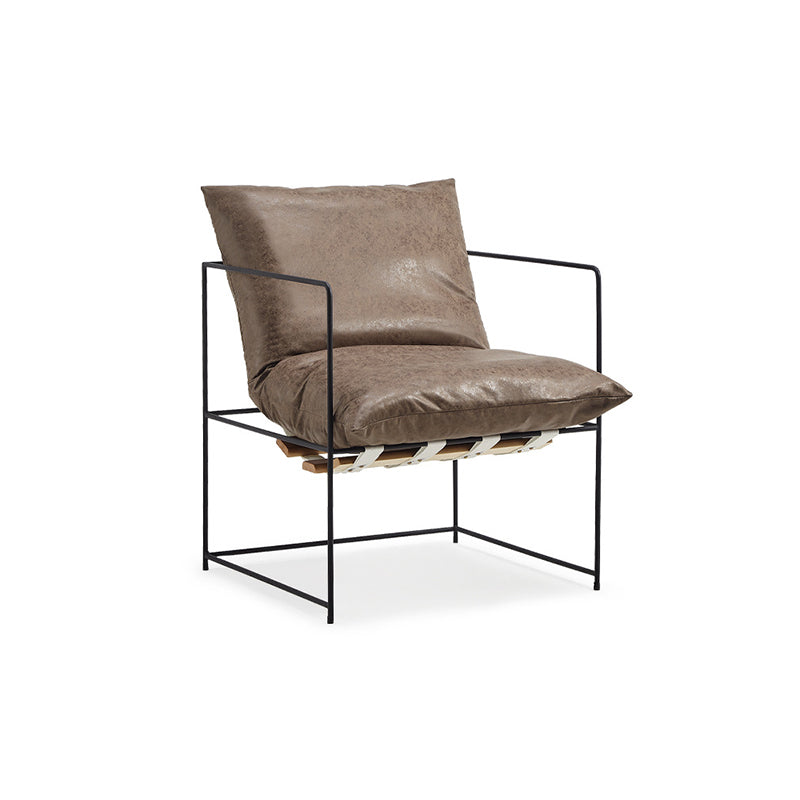 Président du bras 26,77 "L x 26,77" W x 26,77 "H Accent fauteuil avec oreiller en arrière