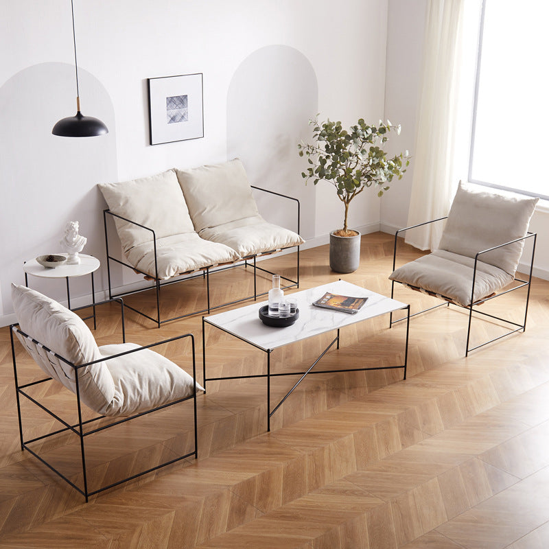 Président du bras 26,77 "L x 26,77" W x 26,77 "H Accent fauteuil avec oreiller en arrière