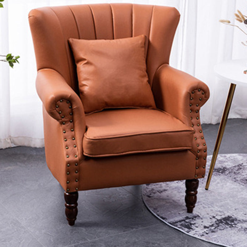 Chaise de garniture de tête de clou 29.5 "L x 29.1" W x 35 "H Chaise de cadre en bois massif pour salon