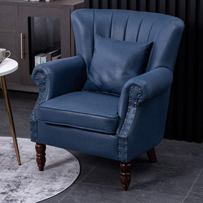 Chaise de garniture de tête de clou 29.5 "L x 29.1" W x 35 "H Chaise de cadre en bois massif pour salon