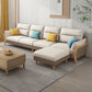 Scandinavian Beige Removable Cushions Slipcovered Sofa/Sectional for Living Room