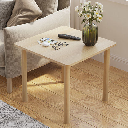 Scandinavian Wood End Table 4 Legs Sofa Side End Table with Shelf 16"L x 16"W x 21"H Natural 1 Clearhalo 'Coffee & Accent Tables' 'End & Side Tables' 'end_side_tables' 'furn' 'furn_end_side_tables' 'Furniture' 'Living Room Furniture' 5312237