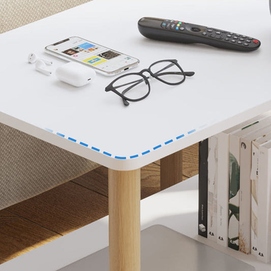 Scandinavian Wood End Table 4 Legs Sofa Side End Table with Shelf Clearhalo 'Coffee & Accent Tables' 'End & Side Tables' 'end_side_tables' 'furn' 'furn_end_side_tables' 'Furniture' 'Living Room Furniture' 5312240