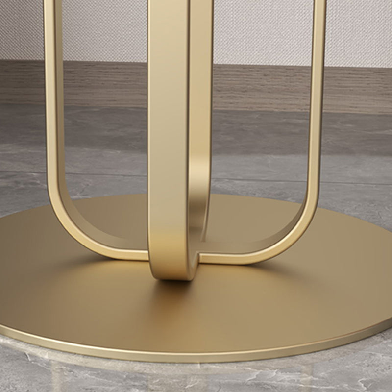 Tavola moderna del lato rotondo 21,5 "tavolo da piedistallo alto in bianco