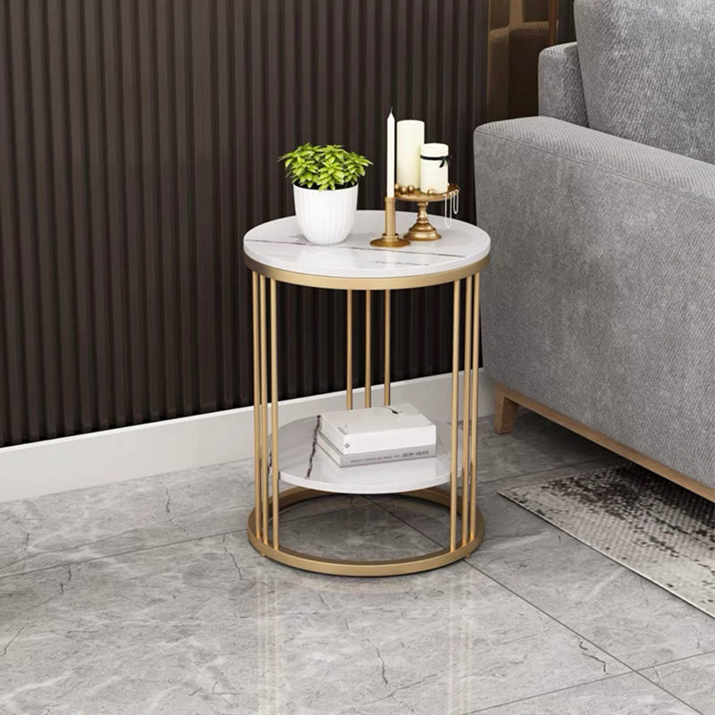 Base in metallo oro/metallo nero simile a telaio rocce top con tavolino rotondo