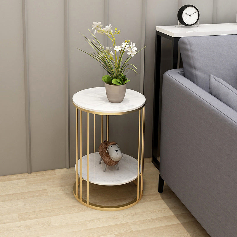 Base in metallo oro/metallo nero simile a telaio rocce top con tavolino rotondo