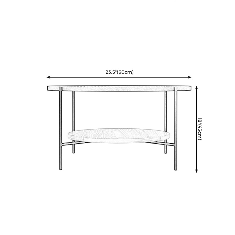Table basse rond avec des accents en bois nordique