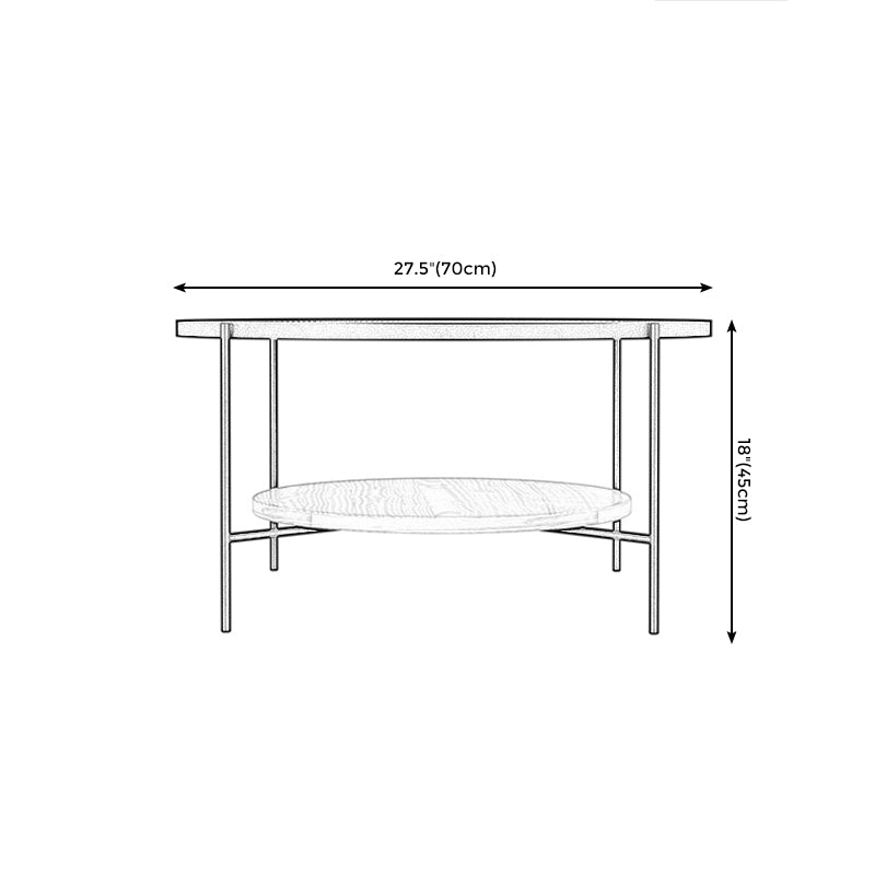 Table basse rond avec des accents en bois nordique