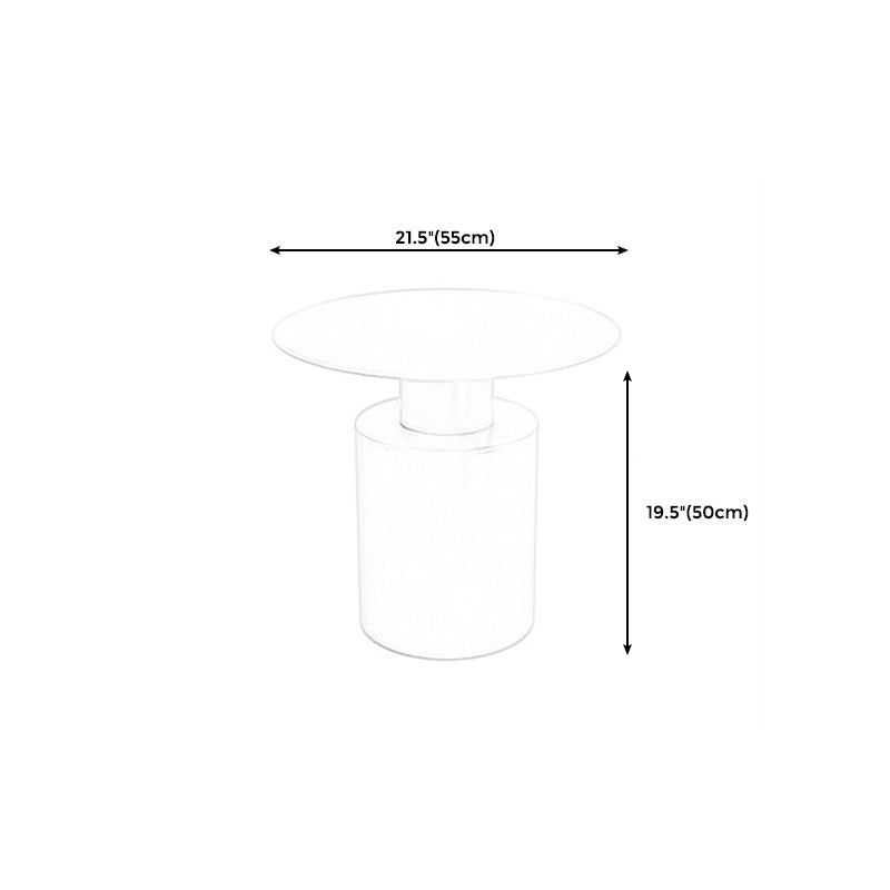 ペデスタルメタルコーヒーテーブル黒/白のコンテンポラリーカクテルテーブル
