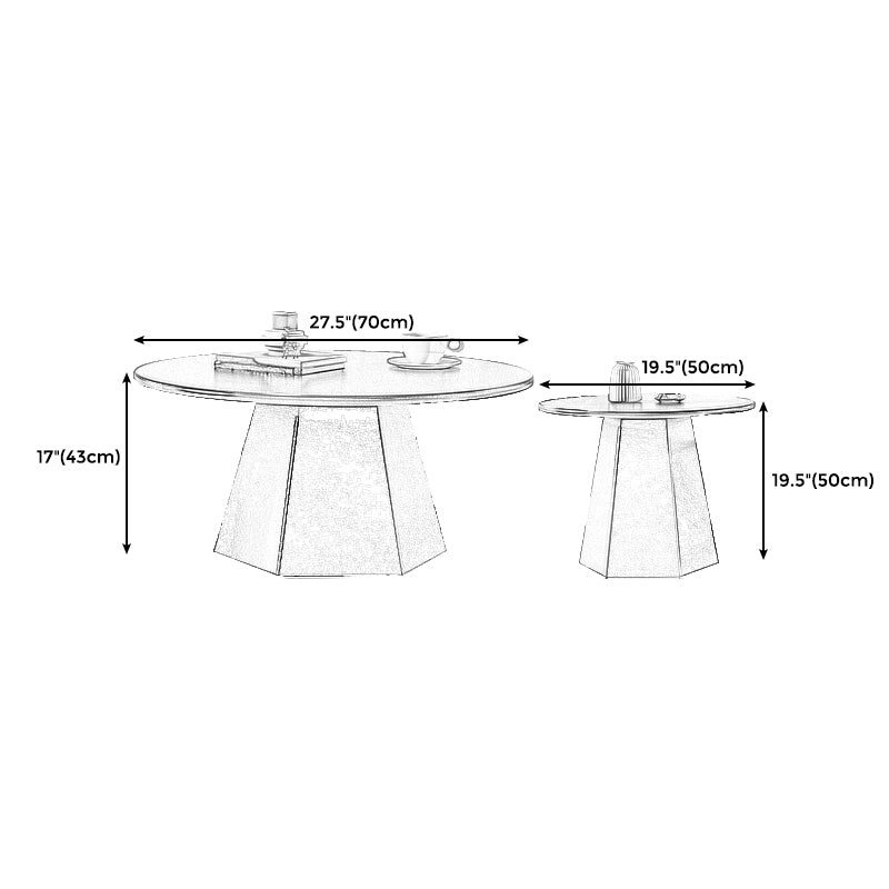 部屋用のモダンな黒/白いコーヒーテーブルの台座大理石のカクテルテーブル