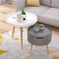 3 Legs 2 Round Coffee Table Contemporary Wood Coffee Table Set Gray-White Clearhalo 'Coffee & Accent Tables' 'Coffee Tables' 'coffee_tables' 'furn' 'furn_coffee_tables' 'Furniture' 'Living Room Furniture' 5312512