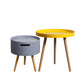 3 Legs 2 Round Coffee Table Contemporary Wood Coffee Table Set Gray-Yellow Clearhalo 'Coffee & Accent Tables' 'Coffee Tables' 'coffee_tables' 'furn' 'furn_coffee_tables' 'Furniture' 'Living Room Furniture' 5312516